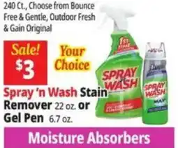 Ocean State Job Lot Spray'n Wash Stain Remover or Gel Pen offer