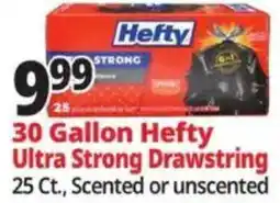 Ocean State Job Lot Hefty ultra strong drawstring offer