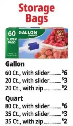 Ocean State Job Lot Food lock storage bags offer