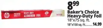 Ocean State Job Lot Baker's Choice heavy-duty foil offer