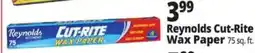 Ocean State Job Lot Reynolds Cut-Rite Wax Paper offer