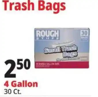Ocean State Job Lot Rough Stuff small trash bags offer