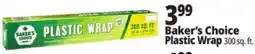 Ocean State Job Lot Baker's Choice Plastic Wrap offer