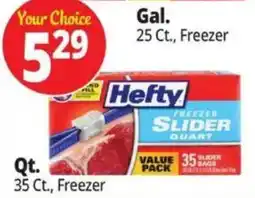 Ocean State Job Lot Hefty freezer slider quart offer