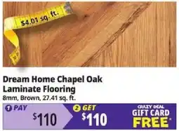 Ocean State Job Lot Dream Home chapel oak laminate flooring offer