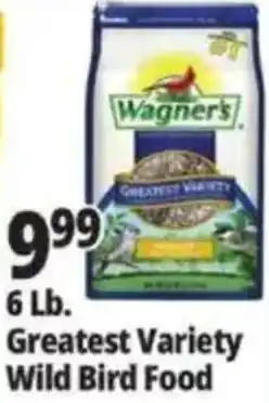 Ocean State Job Lot Wagner's greatest variety wild bird food offer