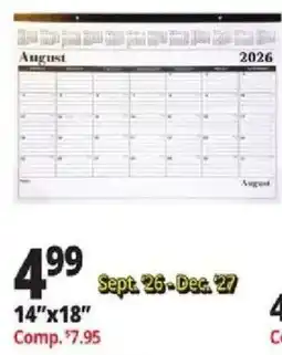Ocean State Job Lot 2026 wall calendar offer