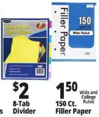 Ocean State Job Lot 8-Tab Divider offer