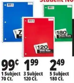Ocean State Job Lot Student Notebook offer