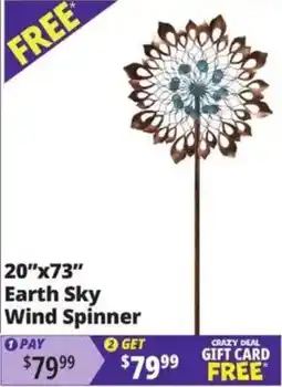 Ocean State Job Lot Earth Sky Wind Spinner offer