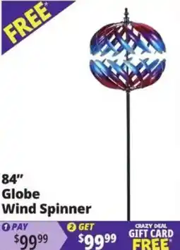 Ocean State Job Lot Globe Wind Spinner offer