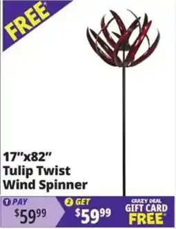 Ocean State Job Lot Tulip Twist Wind Spinner offer