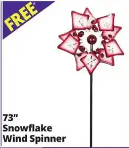 Ocean State Job Lot Snowflake Wind Spinner offer