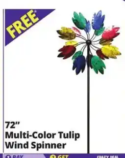 Ocean State Job Lot Multi-Color Tulip Wind Spinner offer