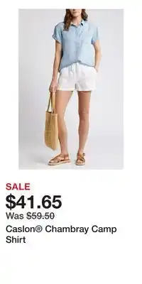 Nordstrom Caslon Chambray Camp Shirt offer