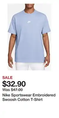 Nordstrom Nike Sportswear Embroidered Swoosh Cotton T-Shirt offer