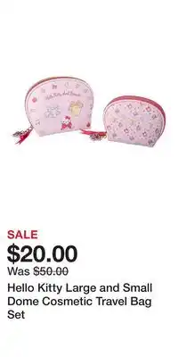 Nordstrom Hello Kitty Large and Small Dome Cosmetic Travel Bag Set offer