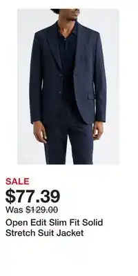 Nordstrom Open Edit Slim Fit Solid Stretch Suit Jacket offer