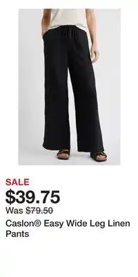 Nordstrom Caslon Easy Wide Leg Linen Pants offer
