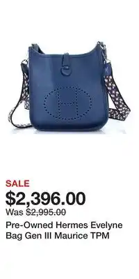 Nordstrom Pre-Owned Hermes Evelyne Bag Gen III Maurice TPM offer