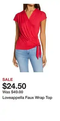 Nordstrom Loveappella Faux Wrap Top offer
