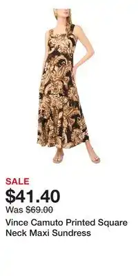 Nordstrom Vince Camuto Printed Square Neck Maxi Sundress offer