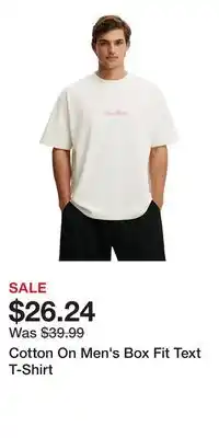 Nordstrom Cotton On Men's Box Fit Text T-Shirt offer