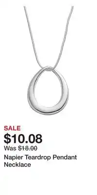 Kohl's Napier Teardrop Pendant Necklace offer