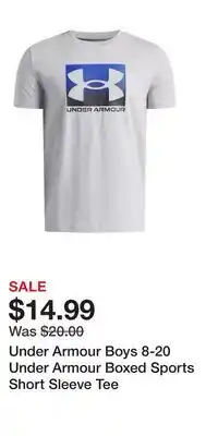 Kohl's Under Armour Boys 8-20 Under Armour Boxed Sports Short Sleeve Tee offer