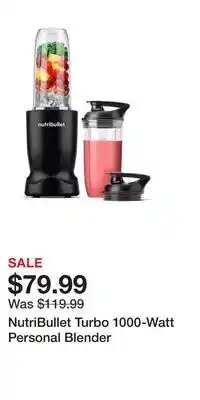 Kohl's NutriBullet Turbo 1000-Watt Personal Blender offer
