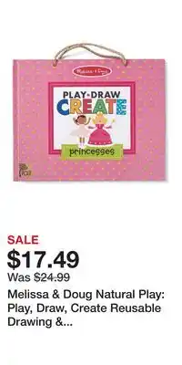 Kohl's Melissa & Doug Natural Play: Play, Draw, Create Reusable Drawing & Magnet Kit - Princesses offer