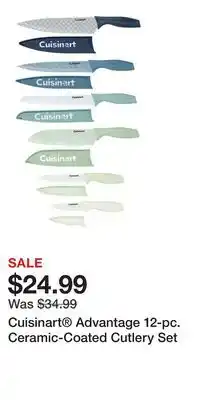 Kohl's Cuisinart Advantage 12-pc. Ceramic-Coated Cutlery Set offer