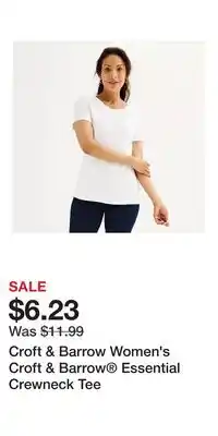 Kohl's Croft & Barrow Women's Croft & Barrow Essential Crewneck Tee offer