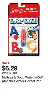 Kohl's Melissa & Doug Water WOW! Alphabet Water-Reveal Pad offer