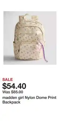Kohl's madden girl Nylon Dome Print Backpack offer