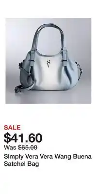 Kohl's Simply Vera Vera Wang Buena Satchel Bag offer