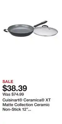 Kohl's Cuisinart Ceramica XT Matte Collection Ceramic Non-Stick 12 Skillet With Helper Handle & Lid offer