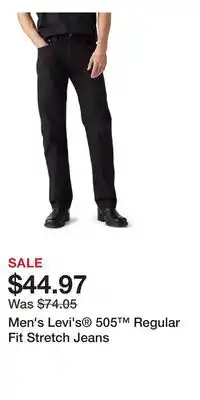 Kohl's Men's Levi's 505 Regular Fit Stretch Jeans offer