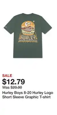 Kohl's Hurley Boys 8-20 Hurley Logo Short Sleeve Graphic T-shirt offer