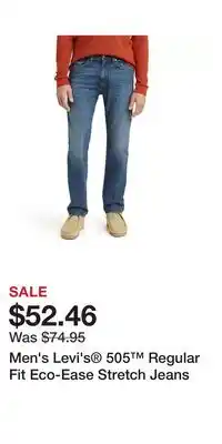 Kohl's Men's Levi's 505 Regular Fit Eco-Ease Stretch Jeans offer