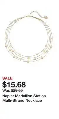 Kohl's Napier Medallion Station Multi-Strand Necklace offer