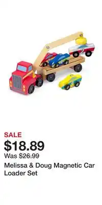 Kohl's Melissa & Doug Magnetic Car Loader Set offer