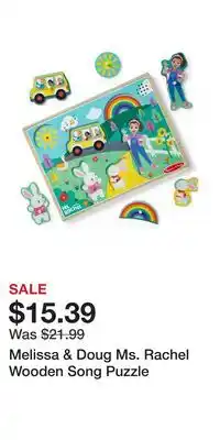 Kohl's Melissa & Doug Ms. Rachel Wooden Song Puzzle offer