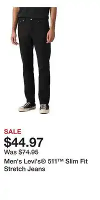 Kohl's Men's Levi's 511 Slim Fit Stretch Jeans offer
