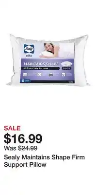 Kohl's Sealy Maintains Shape Firm Support Pillow offer