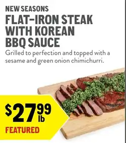 New Seasons Market New Seasons Flat-Iron Steak With Korean BBQ Sauce offer