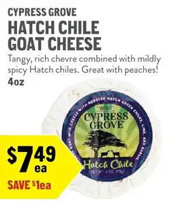 New Seasons Market Cypress Grove Hatch Chile Goat Cheese offer