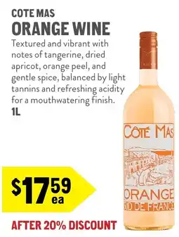 New Seasons Market Cote Mas Orange Wine offer