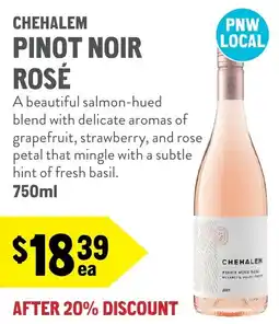 New Seasons Market Chehalem Pinot Noir Rosé offer
