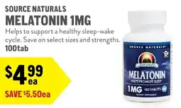 New Seasons Market Source Naturals Melatonin 1mg offer